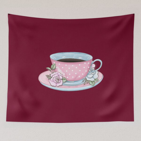 Item preview, Pink Watercolor Tea Cup With Flowers- Tea Party designed and sold by NewTrendings.