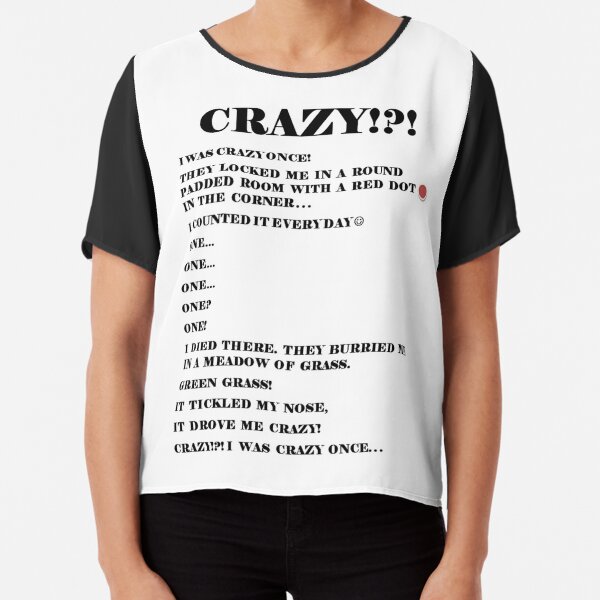 crazy I was crazy once Art Board Print for Sale by Punkydudesters