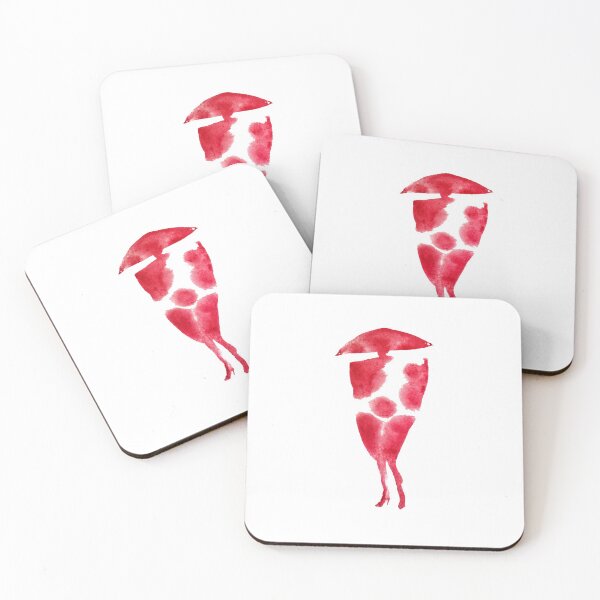 Item preview, Red hat and coat classic watercolor silhouette illustration designed and sold by Solybowie.