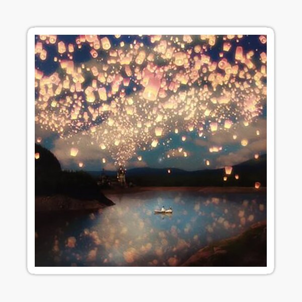 Love Wish Lanterns Sticker