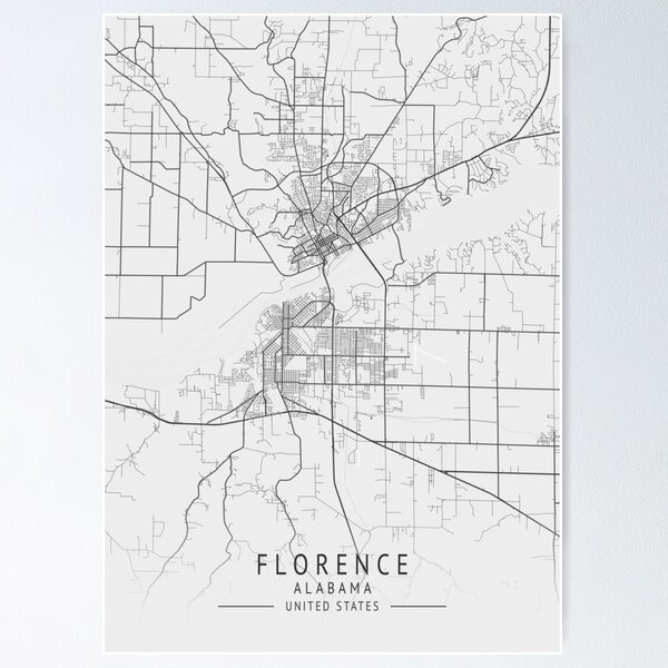 Item preview, Florence  -  Alabama - US Gray City Map designed and sold by ctmapprint.