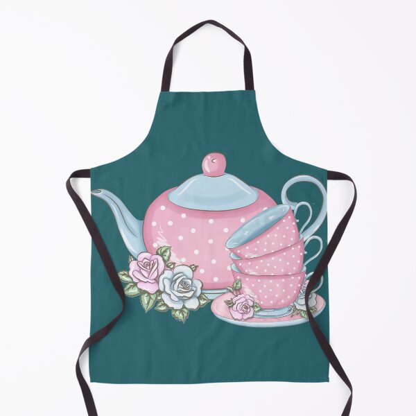 Item preview, Pink Watercolor Tea Pot And Finished Tea Cup With Flowers- Tea Party designed and sold by NewTrendings.