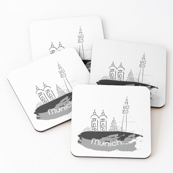 Item preview, Munich - Germany - Design in grayscale designed and sold by Lokalpatrioten.