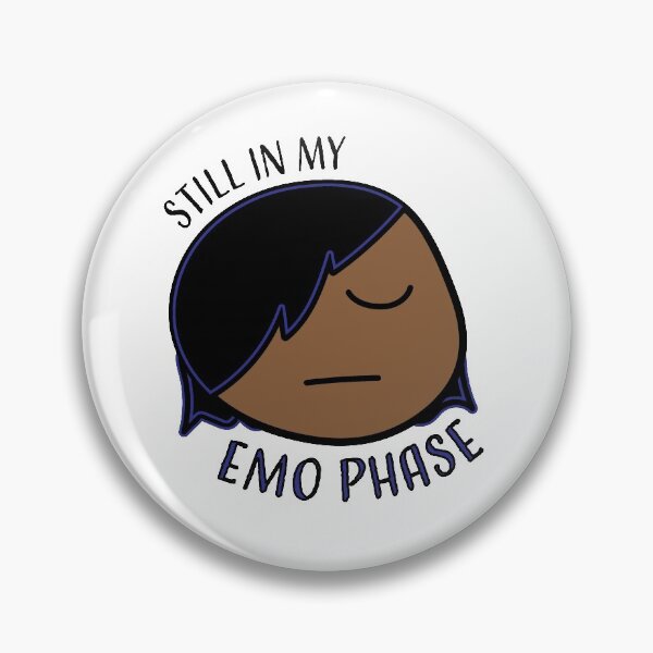 Item preview, Emo Phase - dark blue long hair, copper skin designed and sold by AnAngstyArtist.