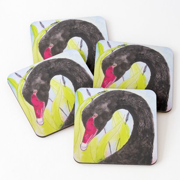 Item preview, The Goodly Black Swan Watercolor designed and sold by TurnipWilson.