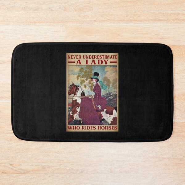 Item preview, Never Underestimate A Lady Who Rides Horses - Woman Riding Horses designed and sold by hippololocc.