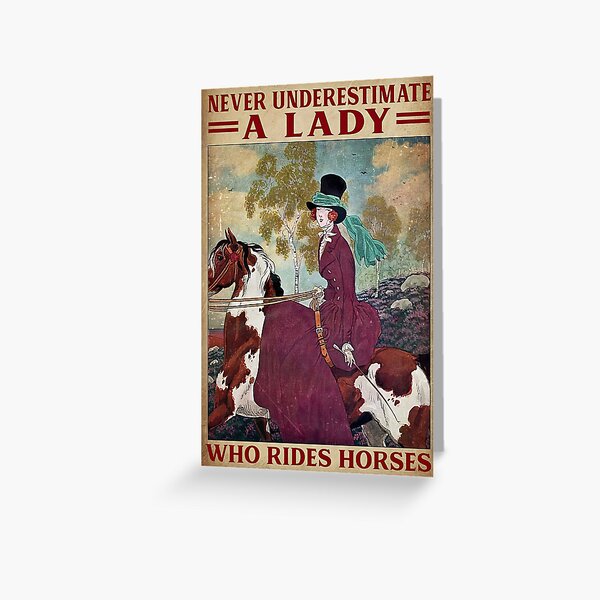 Item preview, Never Underestimate A Lady Who Rides Horses - Woman Riding Horses designed and sold by hippololocc.