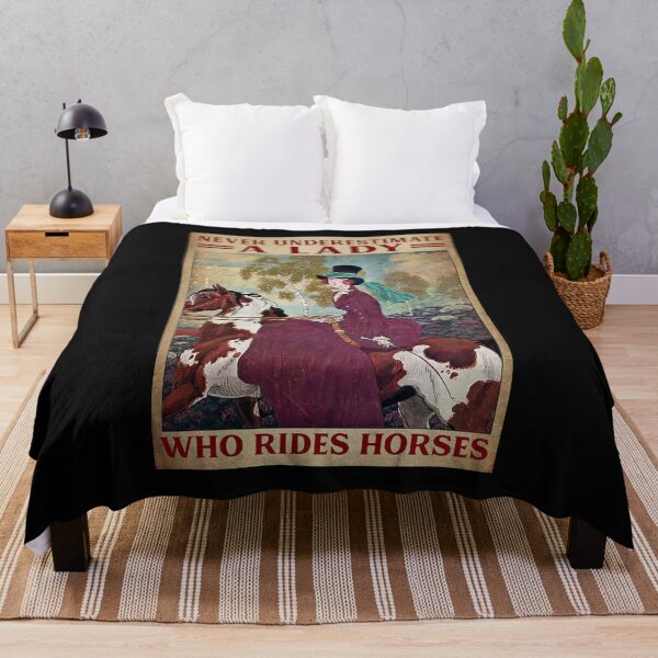 Item preview, Never Underestimate A Lady Who Rides Horses - Woman Riding Horses designed and sold by hippololocc.