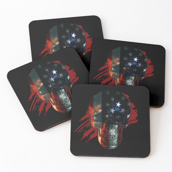 Item preview, American Flag Skull designed and sold by quarantineshop.