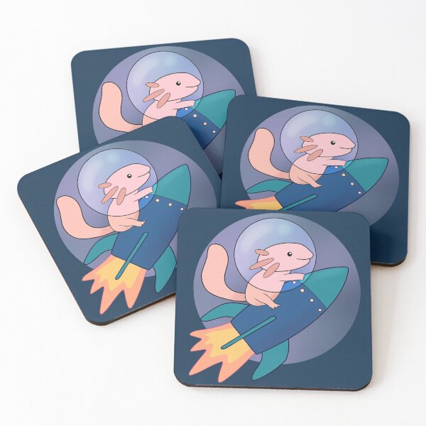 Item preview, Astrolotl - Cute axolotl astronaut on space rocket - funny and cute designed and sold by Patrick Gervacio.