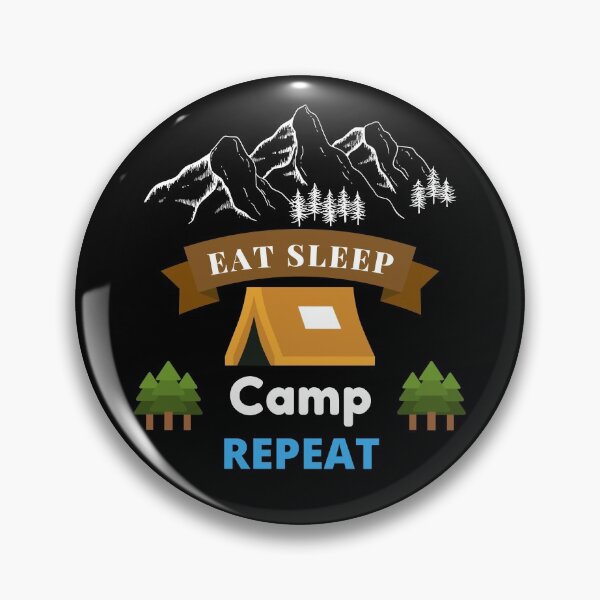 Artikelvorschau, Eat Sleep Camp-Wiederholung entworfen und verkauft von Water Flick.