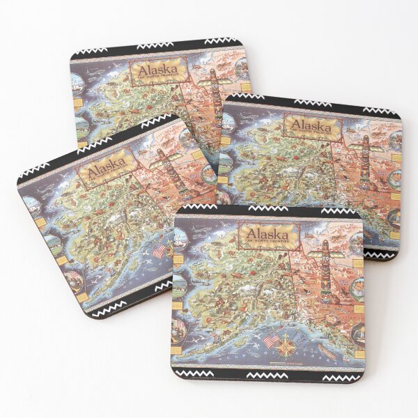 Item preview, Alaska Map Map, Travel and Explore designed and sold by Mauswohn.