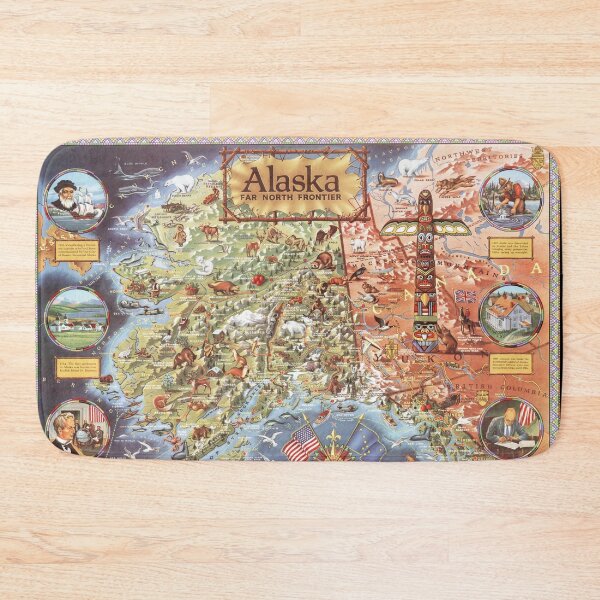 Item preview, Alaska Map Map, Travel and Explore designed and sold by Mauswohn.