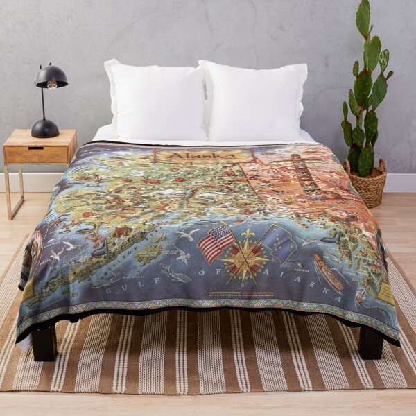 Item preview, Alaska Map Map, Travel and Explore designed and sold by Mauswohn.