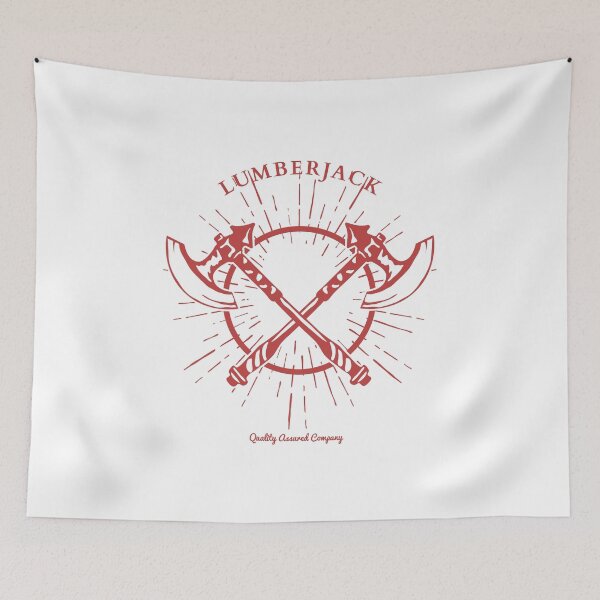 Item preview, Lumberjack Crossed Battle Axes Illustration designed and sold by dimair.