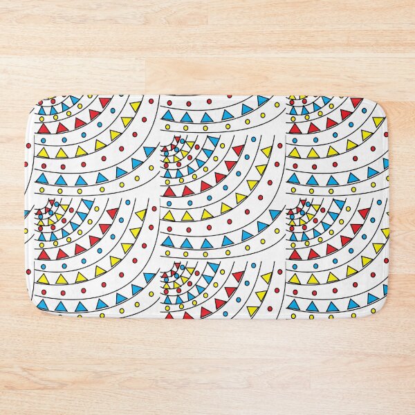 Item preview, Geometric Colorful Circle Triangle Curve Lines Art designed and sold by Nisha Prabhu.
