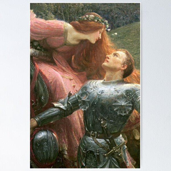 Item preview, La Belle Dame Sans Merci - Frank Bernard Dicksee (Cropped) designed and sold by Ethereal Amour.