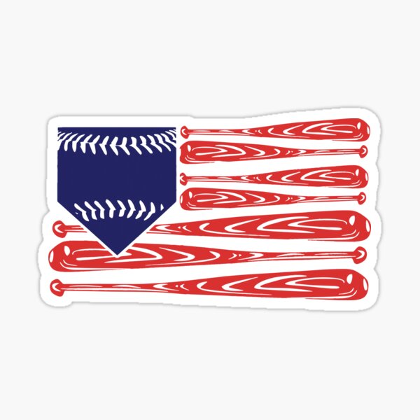 Baseball - The American Flag Way; Celebrate Cooperstown ; Baseball The American Past Time Sticker