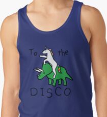 To The Disco (Unicorn Riding Triceratops) Men's Tank Top