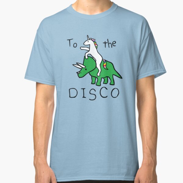 To The Disco (Unicorn Riding Triceratops) Classic T-Shirt