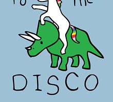To The Disco (Unicorn Riding Triceratops) by jezkemp