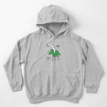 To The Disco (Unicorn Riding Triceratops) Kids Pullover Hoodie