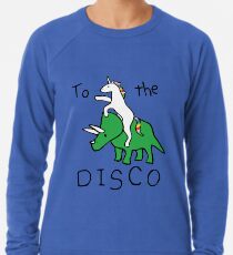 Sudadera ligera To The Disco (Unicorn Riding Triceratops)