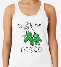 To The Disco (Unicorn Riding Triceratops) Women's Tank Top