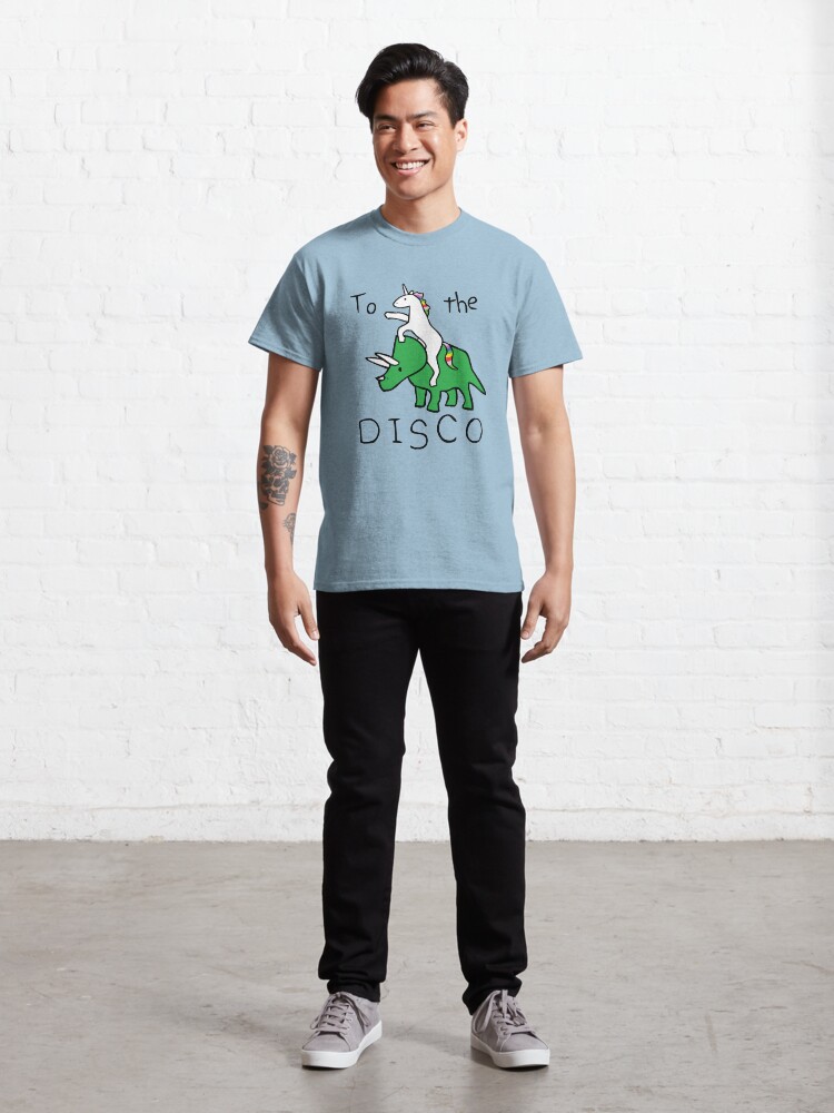 Alternate view of To The Disco (Unicorn Riding Triceratops) Classic T-Shirt