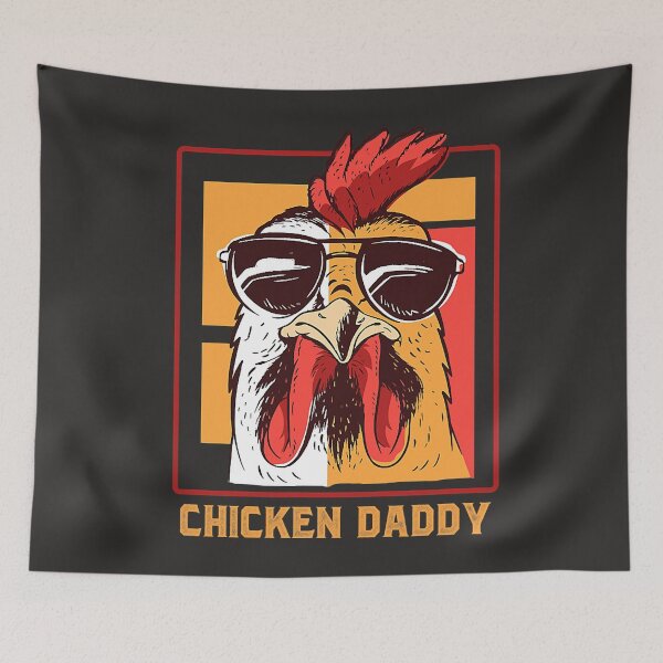 Item preview, Chicken Daddy Vintage Poultry Farmer Rooster wearing Shades designed and sold by BarryJohn36.
