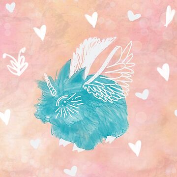 Artwork thumbnail, Bunnicorn Pegabun Blueberry Bunny by tinaschofield