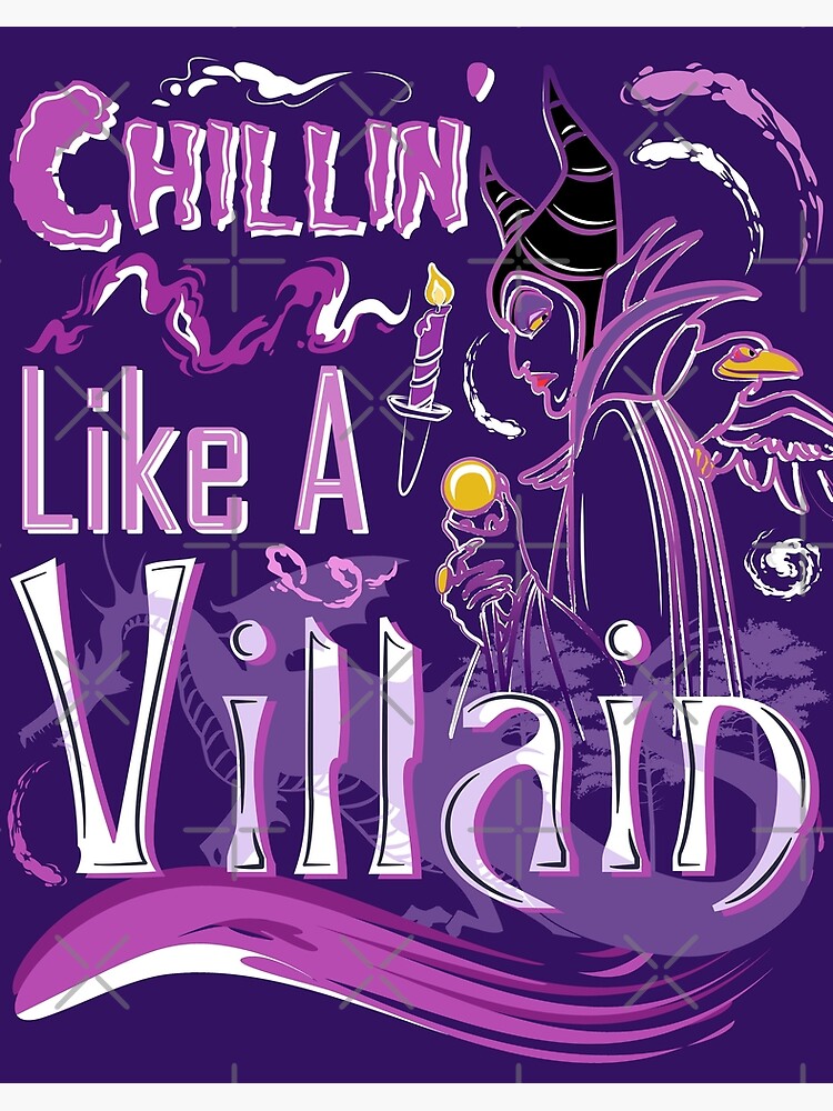 chillin-like-a-villain-poster-by-parkadventure-redbubble