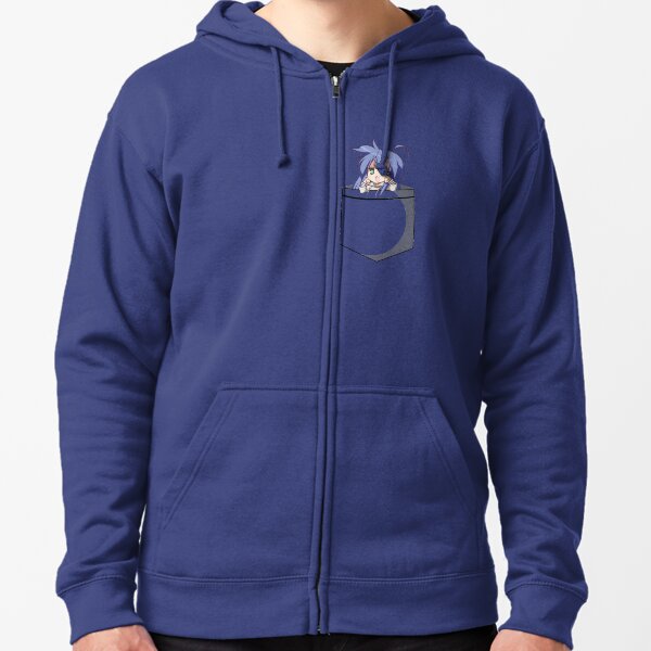 Pocket Konata (Izumi) Zipped Hoodie