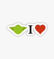 Yoda I Love Sticker