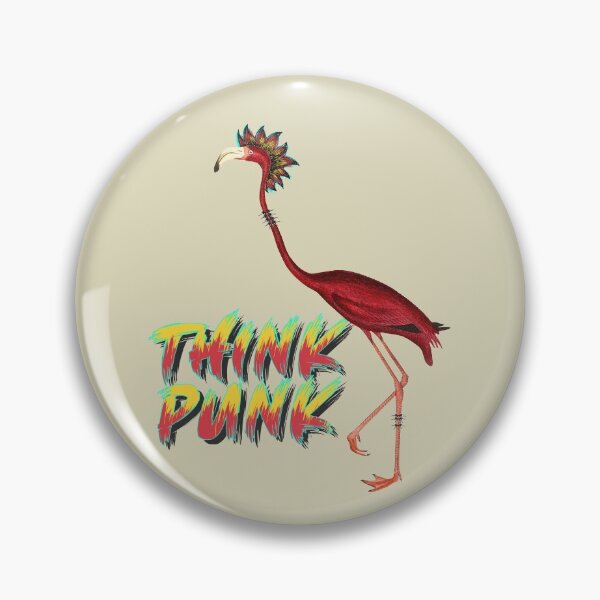 Item preview, Flamingo with mohawk & spiked collar THINK PUNK designed and sold by 99vectors.