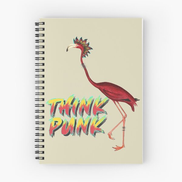Item preview, Flamingo with mohawk & spiked collar THINK PUNK designed and sold by 99vectors.