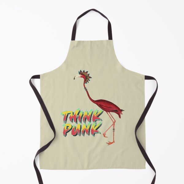 Item preview, Flamingo with mohawk & spiked collar THINK PUNK designed and sold by 99vectors.