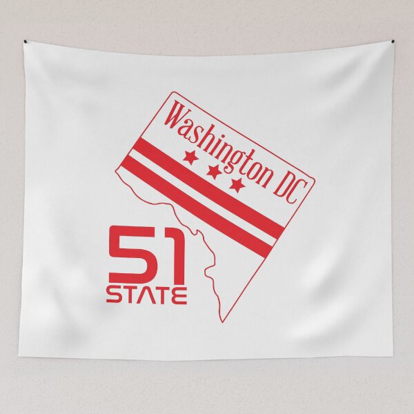 Item preview, 51st State - Washington DC state designed and sold by PrasartShop.