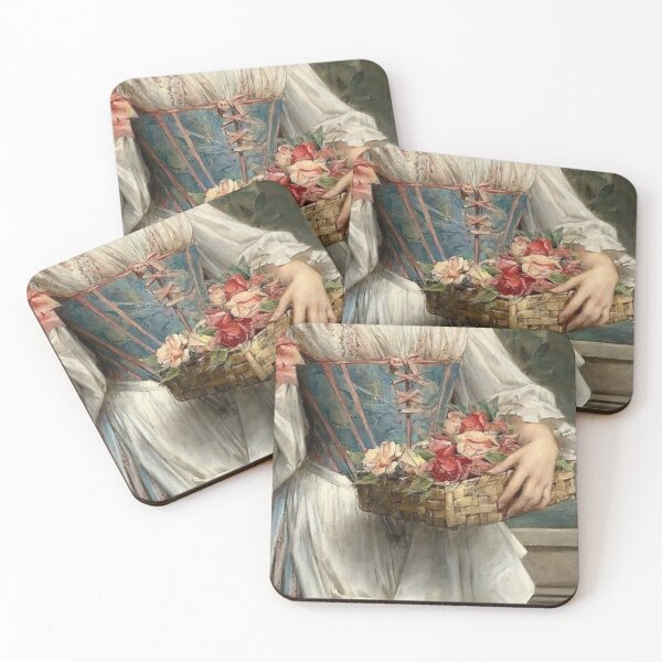 Item preview, Aesthetic Flower Girl Painting designed and sold by Ethereal Amour.