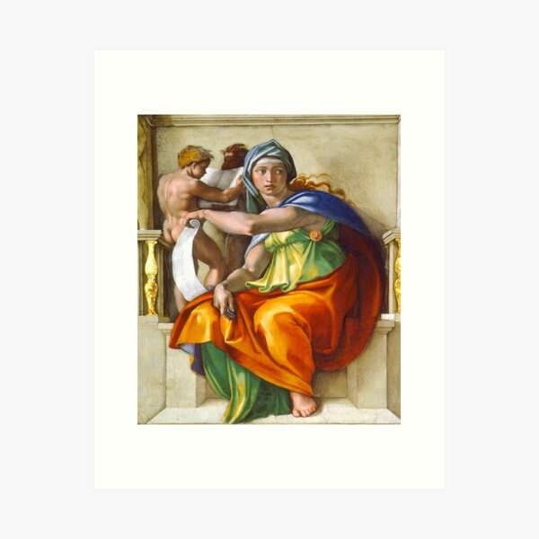 Item preview, The Delphic Sibyl - Michelangelo designed and sold by Vivanne-art.