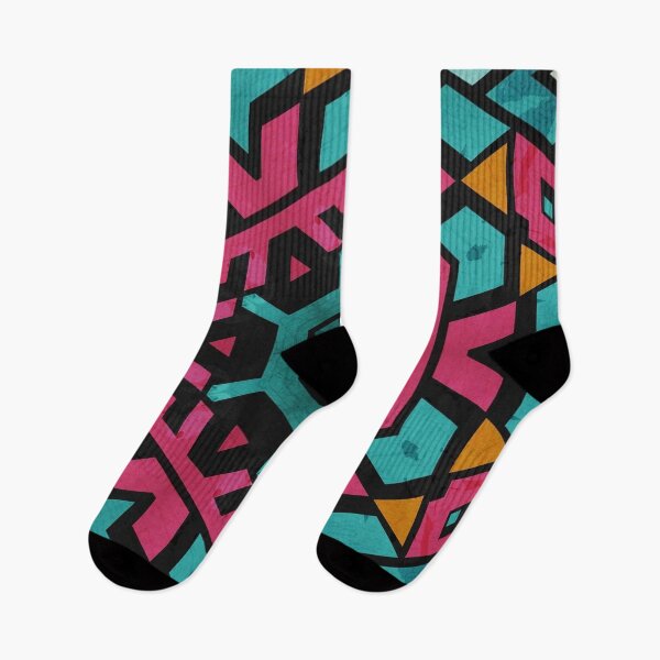 Item preview, Pink and blue geometric artwork designed and sold by scribbles-23.