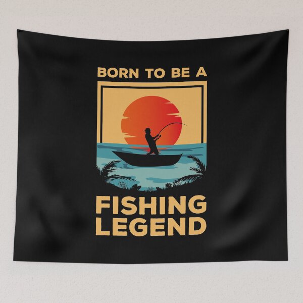 Item preview, Born to be a fishing legend funny humor for angler designed and sold by Mad-Minds.