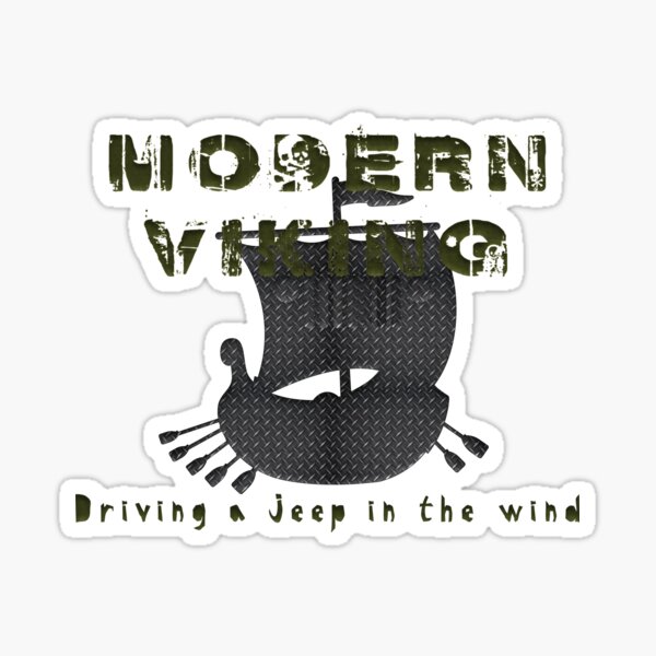 Modern Day Viking Ship Sticker