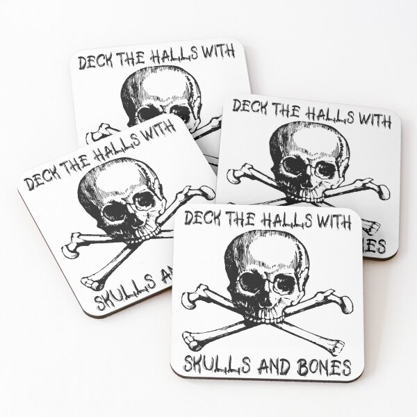 Item preview, Deck The Halls With Skulls And Bones designed and sold by Daluyong.
