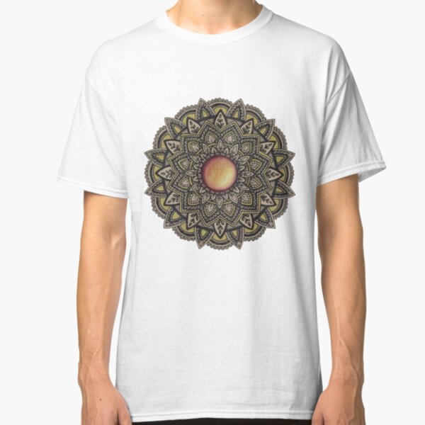 Golden Gemstone Mandala Classic T-Shirt
