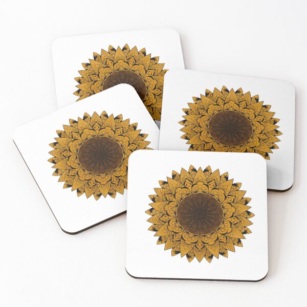 Item preview, Golden Sunflower Mandala designed and sold by ufin.
