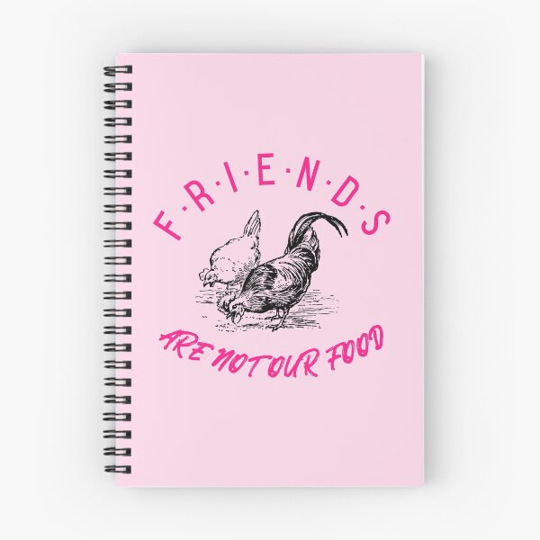 Item preview, Friends are not our food- funny vegan and vegetarian chicken design -pink text designed and sold by katiekendall.