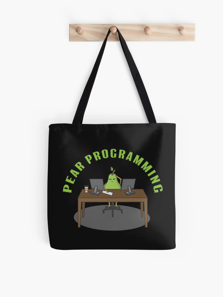 Thumbnail 1 of 2, Tote Bag, Pear Programming designed and sold by Code Monkeys.