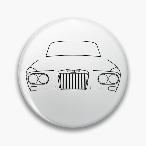 Item preview, Sunbeam Venezia 1960s British classic car black outline graphic designed and sold by soitwouldseem.