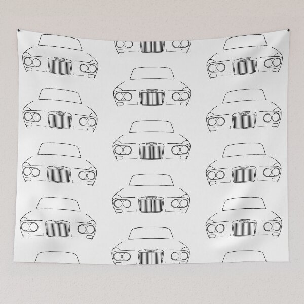 Item preview, Sunbeam Venezia 1960s British classic car black outline graphic designed and sold by soitwouldseem.
